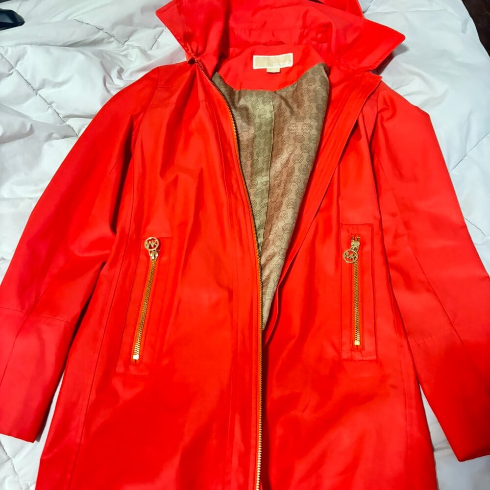 Michael Kors Orange raincoat